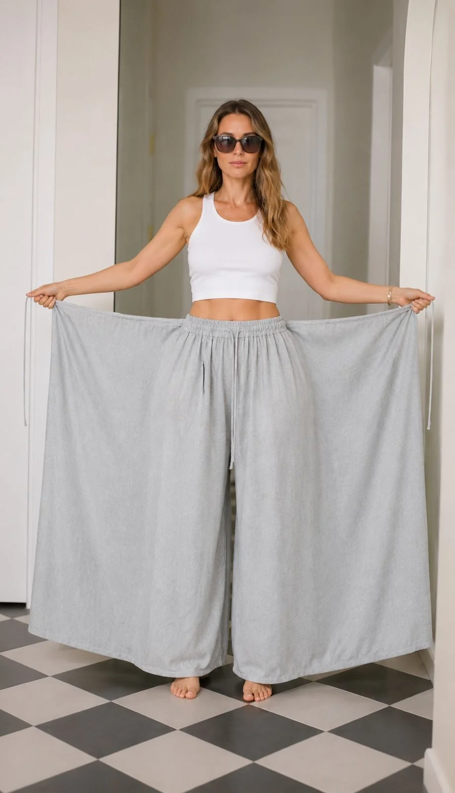 Extra-wide adjustable fit demonstration